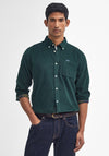 Barbour Men's Ramsey Cord Tailored Shirt, Seaweed