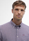 Barbour Mens Padshaw Gingham Tailored Shirt, Rich Red