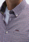 Barbour Mens Padshaw Gingham Tailored Shirt, Rich Red