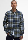 Barbour Men’s Rasay Tartan Shirt, Navy & Olive Green