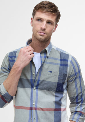 Barbour Men’s Harris Tailored Tartan Shirt, Bleached Pine