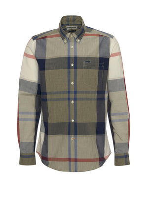 Barbour Men’s Harris Tailored Tartan Shirt, Bleached Pine