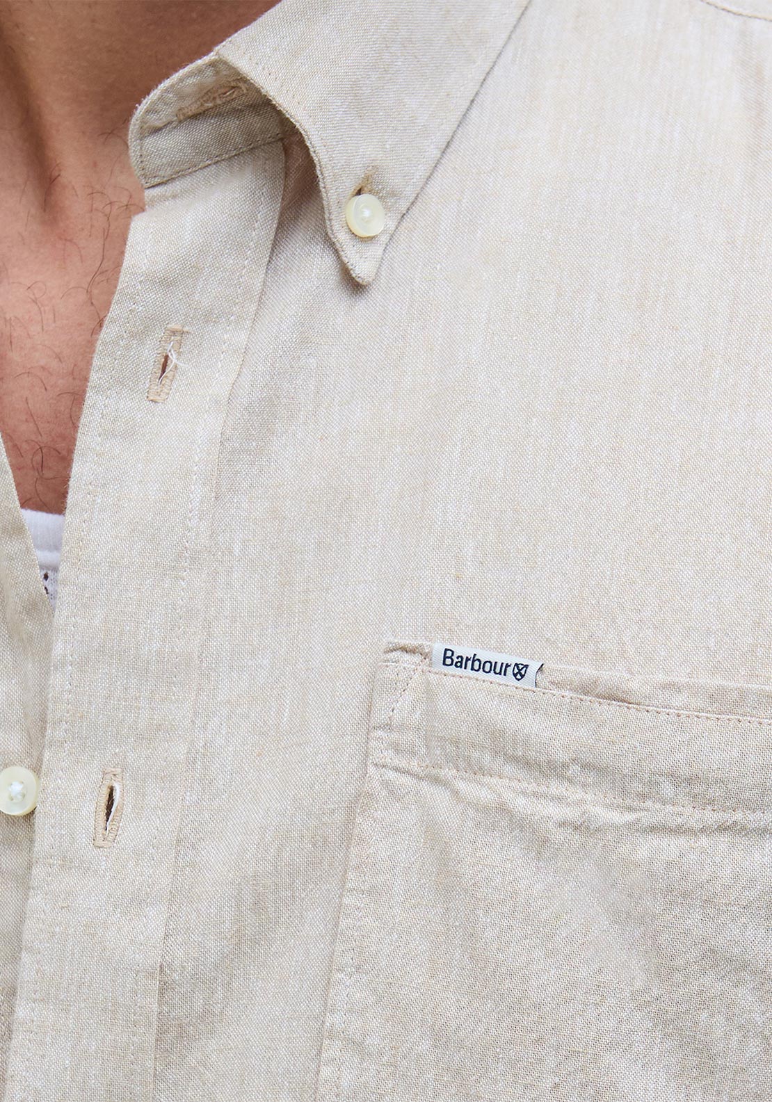 Barbour Men’s Nelson Tailored Shirt, Beige