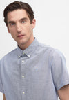 Barbour Men’s Oxtown Short Sleeve Tailored Shirt, Dark Denim