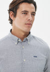 Barbour Mens Turner Houndstooth Tailored Shirt, Navy
