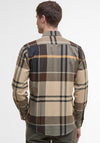 Barbour Men’s Bearpark Tartan Tailored Shirt, Dark Beige Multi