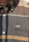 Barbour Men’s Bearpark Tartan Tailored Shirt, Dark Beige Multi