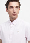 Barbour Men’s Oxtown Short Sleeve Striped Tailored Shirt, Pink