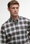 Barbour Men’s Telfield Check Shirt, Olive Green Multi