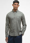 Barbour Men’s Huntly Houndstooth Shirt, Olive