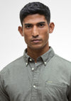 Barbour Men’s Huntly Houndstooth Shirt, Olive