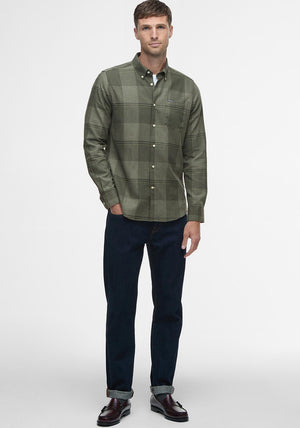 Barbour Men’s Heaney Checked Shirt, Olive