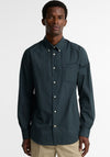 Barbour Men’s Harbourwall Gingham Tailored Shirt, Green & Navy