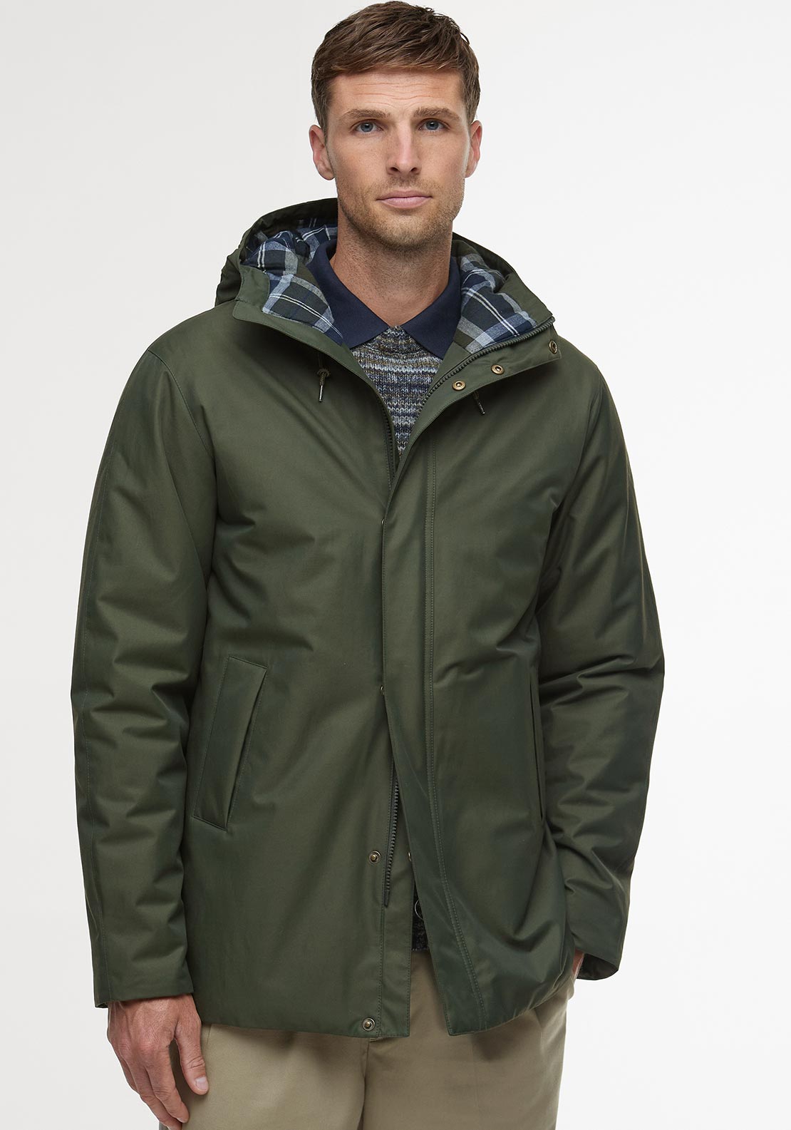 Barbour Men’s Modern Lorden Showerproof Mac, Green