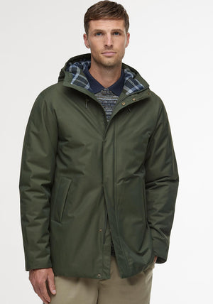 Barbour Men’s Modern Lorden Showerproof Mac, Green