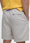Barbour Cotton Linen Relaxed Shorts, Grey