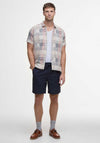 Barbour Cotton Linen Relaxed Shorts, Navy