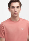 Barbour Men’s Essential Sports T-Shirt, Pink Clay