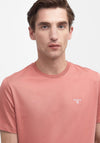 Barbour Men’s Essential Sports T-Shirt, Pink Clay