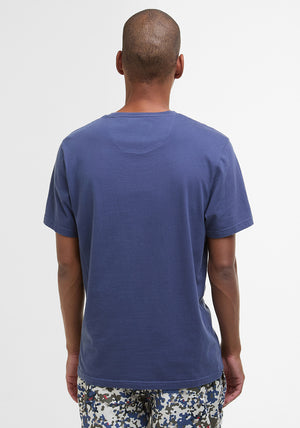 Barbour Men’s Tartan Sports T-Shirt, Ocean Blue