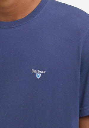 Barbour Men’s Tartan Sports T-Shirt, Ocean Blue