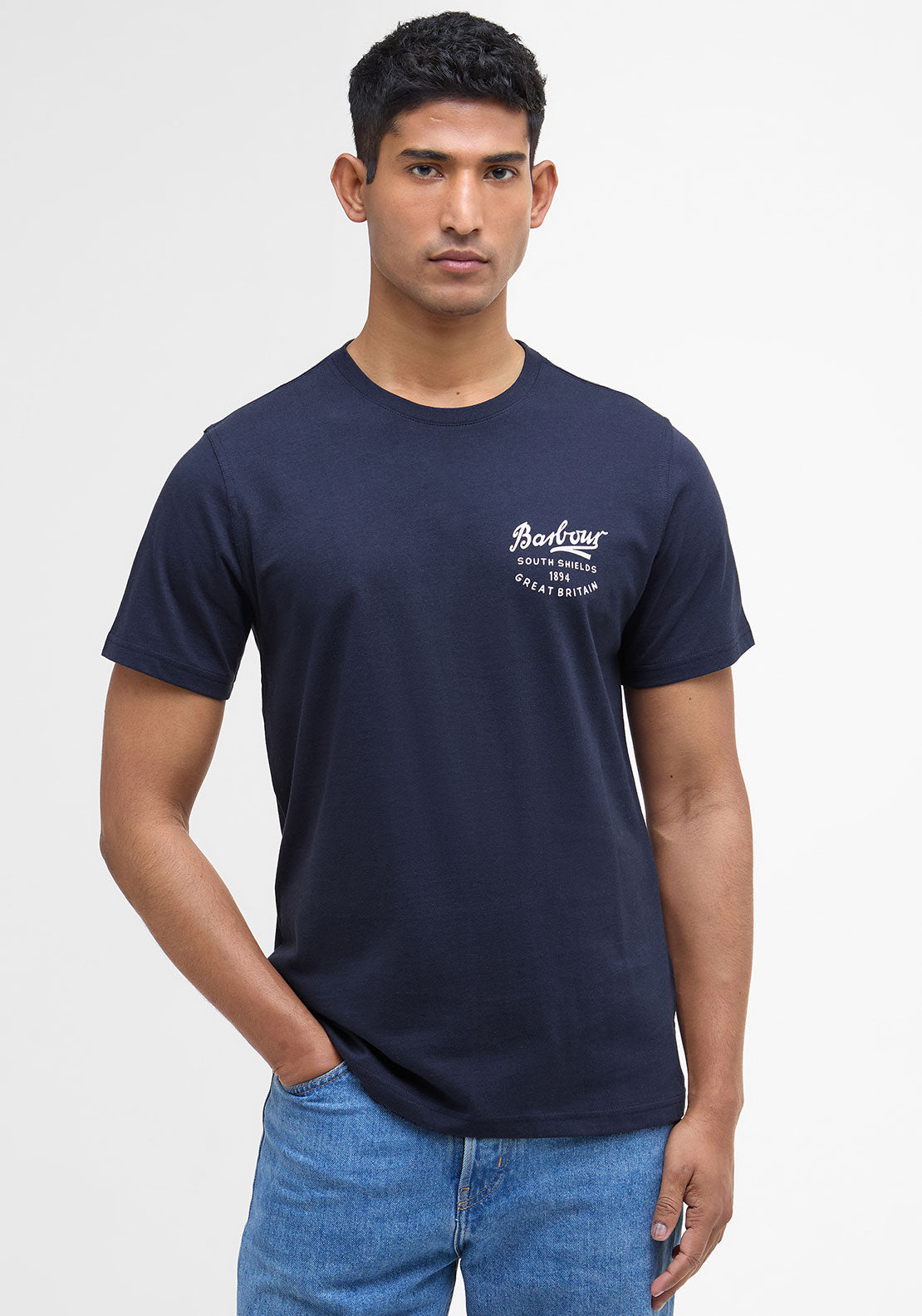 Barbour Men’s Script Graphic T-Shirt, Navy