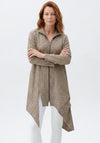 My Soul Asymmetric Hem Bubble Jacket, Khaki