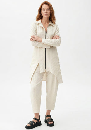 My Soul Asymmetric Hem Bubble Jacket, Off White