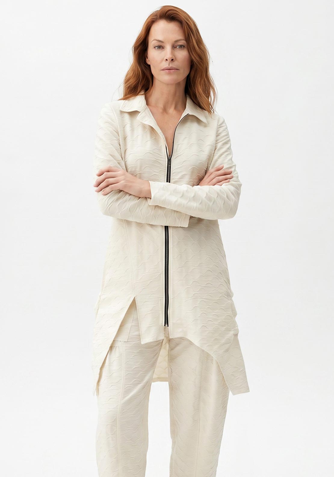 My Soul Asymmetric Hem Bubble Jacket, Off White