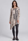 My Soul Tape Detail Asymmetric Top, Beige
