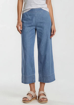 Malissa J Denim Look Culotte Trousers, Blue
