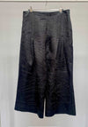 Malissa J Textured Satin Wide Leg Culottes, Black