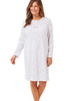 Marlon Floral Print Long Sleeve Nightdress, Pink