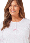 Marlon Floral Print Long Sleeve Nightdress, Pink