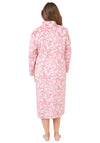 Marlon Long Sleeve Floral Zip Housecoat, Pink