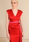 Caroline Kilkenny Max Satin Maxi Dress, Red