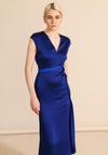 Caroline Kilkenny Satin Max Maxi Dress, Blue