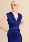 Caroline Kilkenny Satin Max Maxi Dress, Blue