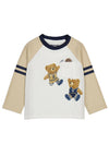 Mayoral Baby Boy Basketball Teddy Long Sleeve Top, Beige