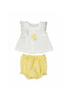 Mayoral Baby Girl Floral Short and Top Set, Yellow