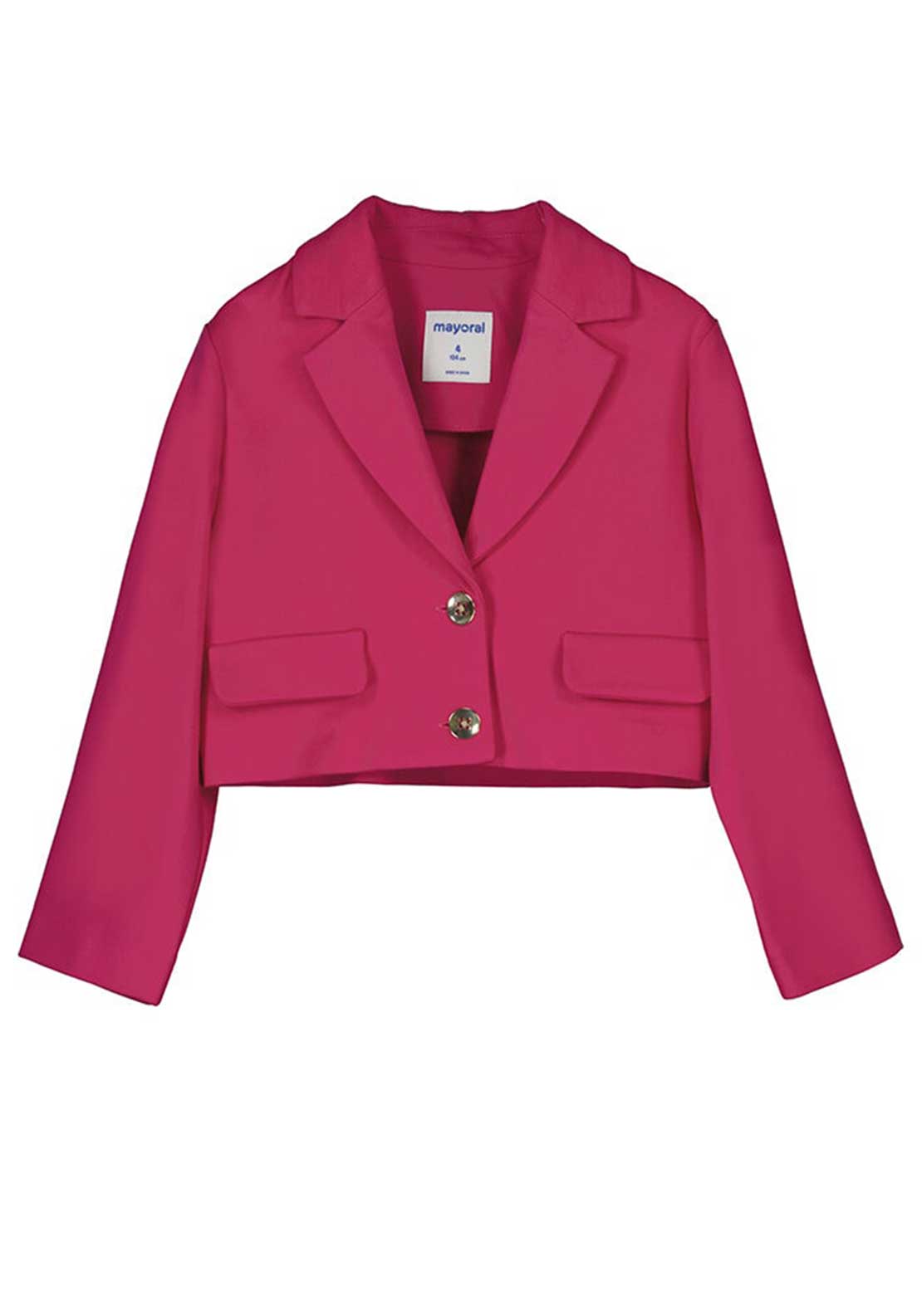 Mayoral Mini Girl Long Sleeve Cropped Jacket, Pink