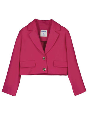 Mayoral Mini Girl Long Sleeve Cropped Jacket, Pink