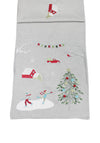 Peggy Wilkins Merry Skaters Table Runner, Grey
