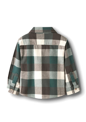 Name It Mini Boy Larry Long Sleeve Overshirt, Brown