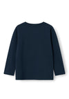 Name It Mini Boy Tractor Long Sleeve Top, Navy