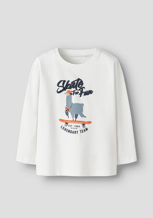 Name It Mini Boy Vux Long Sleeve Top, White