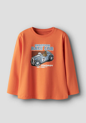 Name It Mini Boy Vux Long Sleeve Top, Orange