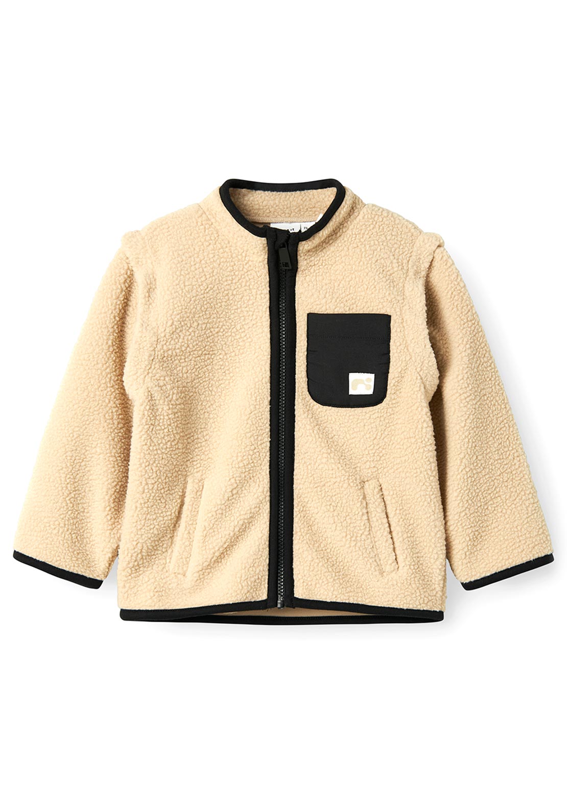 Name It Mini Boy Lane Long Sleeve Teddy Fleece, Beige