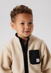 Name It Mini Boy Lane Long Sleeve Teddy Fleece, Beige