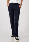 Monari Ankle Slit Chino Trousers, Navy